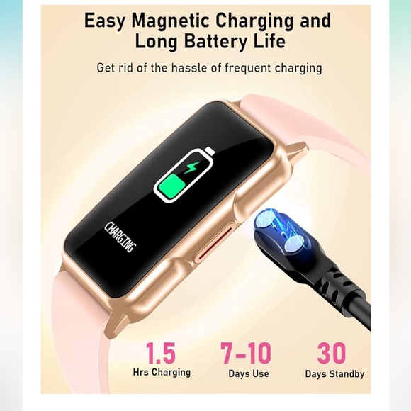 Smartwatch with Pink Strap - Picture 3 of 16